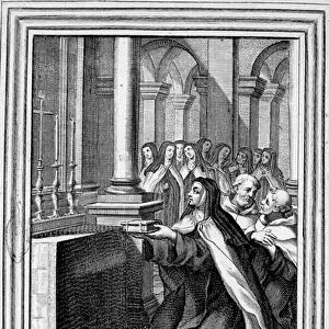 Saint Therese of Jesus or Saint Therese of Avila (1515-1582) praying
