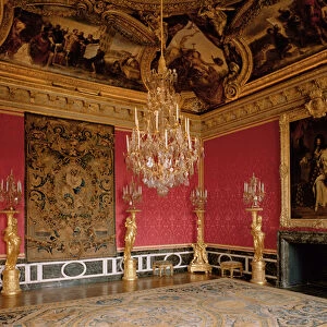 The Salon d Apollon (Apollo Room) with tapestries made by the Savonnerie factory