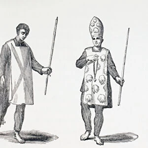 Sambenitos worn by Auto-da-Fe penitents, from Military and Religious Life in