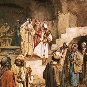 Samuel anointing David in the midst of his brethren
