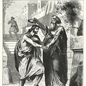 Samuel anointing Saul (engraving)