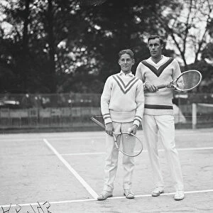 Sandy Weiner and Bill Tilden, Tennis Players and Doubles Partners, USA, c. 1923 (b/w photo)