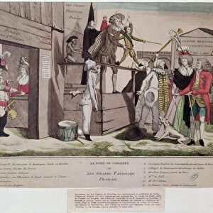 Satirical cartoon on the French emigres in Coblentz and the Declaration of Pillnitz