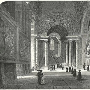 Scala Regia, Vatican, Rome (engraving)