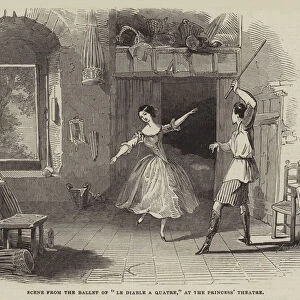 Scene from the Ballet of "Le Diable a Quatre, "at the Princess Theatre (engraving)