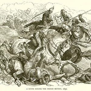 A Scene during the Indian Mutiny, 1857 (engraving)