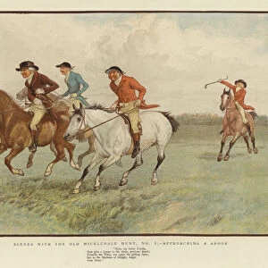 Scenes with the Old Mickledale Hunt (colour litho)