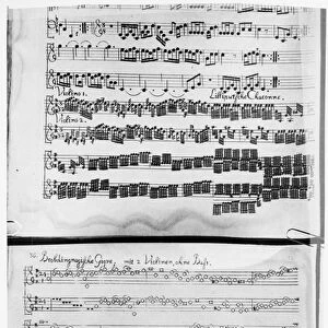 Score for Telemanns Suite for two violins, the Gulliver Suite, including