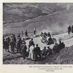 The Scottish reliability trials in June 1909 (b / w photo)