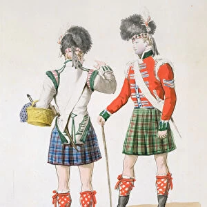 Scottish soldiers (colour litho)