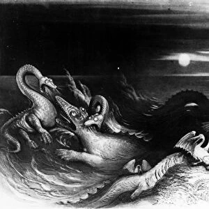 Sea Monsters Fight, from The Great Sea Dragons by Thomas Hawkins, 1840