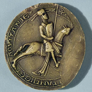 Seal of Arthur I (1187-1203) Duke of Brittany (stone)