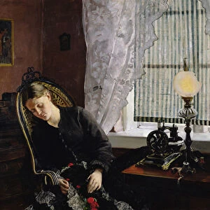 The seamstress, 1881 (oil on canvas)