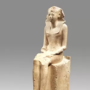 Seated Statue of Hatshepsut, c. 1479-58 B. C. (indurated limestone, paint)