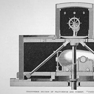 A Section of the Passaic Class Single-Turret Ironclad Monitor (engraving)