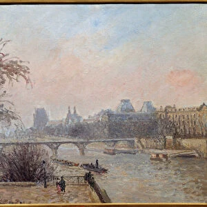 The Seine and the Louvre in 1903 Painting by Camille Pissarro (1830-1903) 1903 Sun