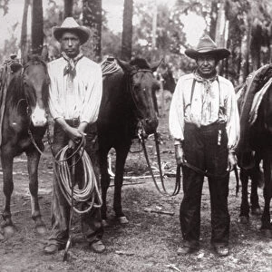 Three Seminole Indians (b / w photo)