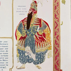 Shariar, King of the Indies and China, costume design for Diaghilevs production