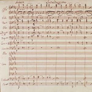 Sheet music page for Idomenee, king of Crete, opera by Mozart, Lichtenthal version (1843)