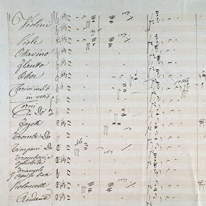 Sheet music page for Il templario, opera by Otto Nicolai (1840)