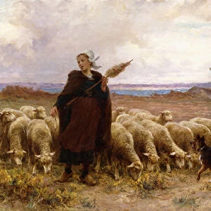 Shepherdess with her Flock, 1907 (oil on canvas)