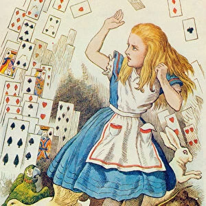 The Shower of Cards, illustration from Alice in Wonderland by Lewis Carroll
