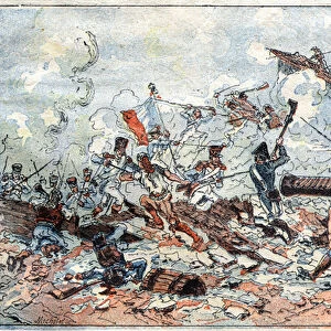 Siege and capture of Zaragoza (Zaragoza) in Spain in February 1809 by the Napoleonic