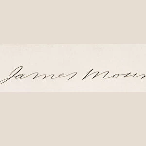 Signature of James Monroe (litho)