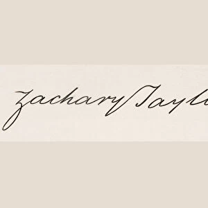Signature of Zachary Taylor (litho)