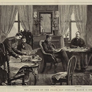 The Signing of the Peace, San Stefano, 3 March 1878 (engraving)