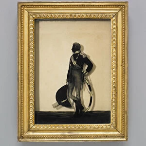 Silhouette: Captain Francis Holburne by William Hamlet, c. 1810 (oil on glass)