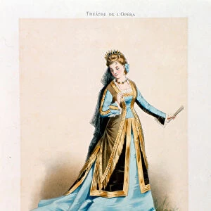 The singer Pauline Lauters Gueymard, as Elvire in the opera Don Giovanni by W. A