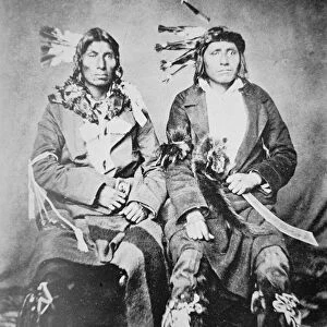 Two Sioux Chiefs, 1862 (b / w photo)
