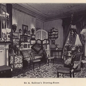 Sir A Sullivans Drawing-Room (b / w photo)