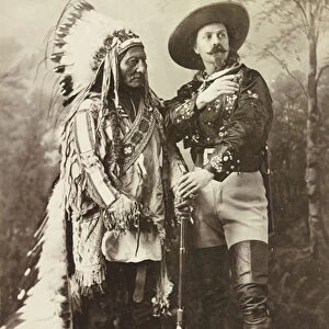 Sitting Bull and Buffalo Bill, 1885 (b / w photo)
