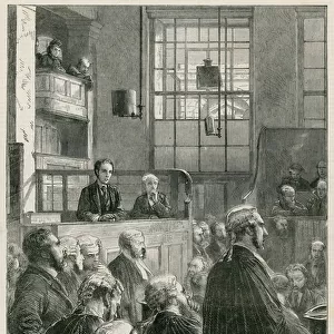 A sketch at the Central Criminal Court during the late trial of O Connor (engraving)