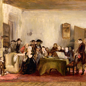 Sketch for The Reading of a Will, c. 1820 (oil on board)