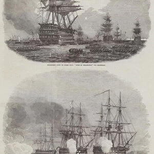 Sketches in the Baltic Fleet (engraving)