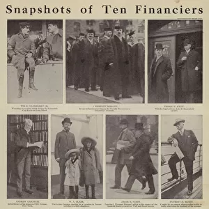 Snapshots of ten financiers (b / w photo)