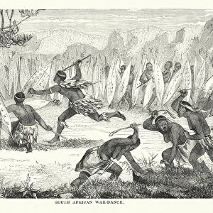 South African war-dance (engraving)