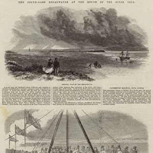 The South-Gare Breakwater at the Mouth of the River Tees (engraving)