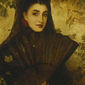 A Spanish Beauty, (oil on canvas)