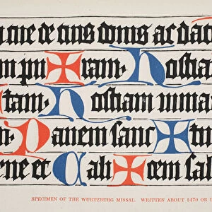 Specimen of the Wurtzburg Missal, written about 1470 or 1480 (colour litho)