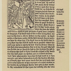 From the Speculum Vitae Christi, printed by Caxton at Westminster, c 1490 (litho)