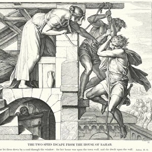 The Two Spies Escape from the House of Rahab (engraving)