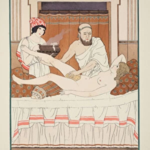 Sponge Bath, illustration from The Works of Hippocrates, 1934 (colour litho)