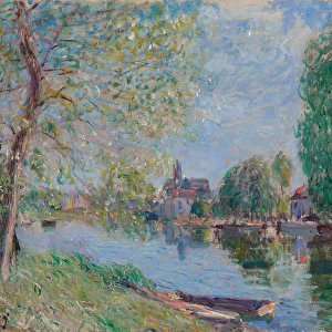 Spring in Moret-sur-Loing; Le printemps a Moret sur Loing, 1891 (oil on canvas)