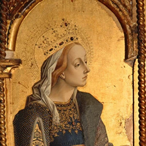 St. Catherine, detail from the Santa Lucia triptych (tempera on panel) (see 76683)