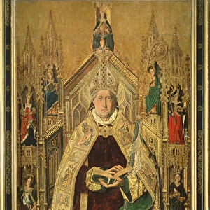 St. Dominic enthroned as Abbot of Silos, 1474 (oil on panel)