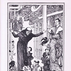 St Francis Xavier teaches the Japanese children their catechis, 1912 (litho)